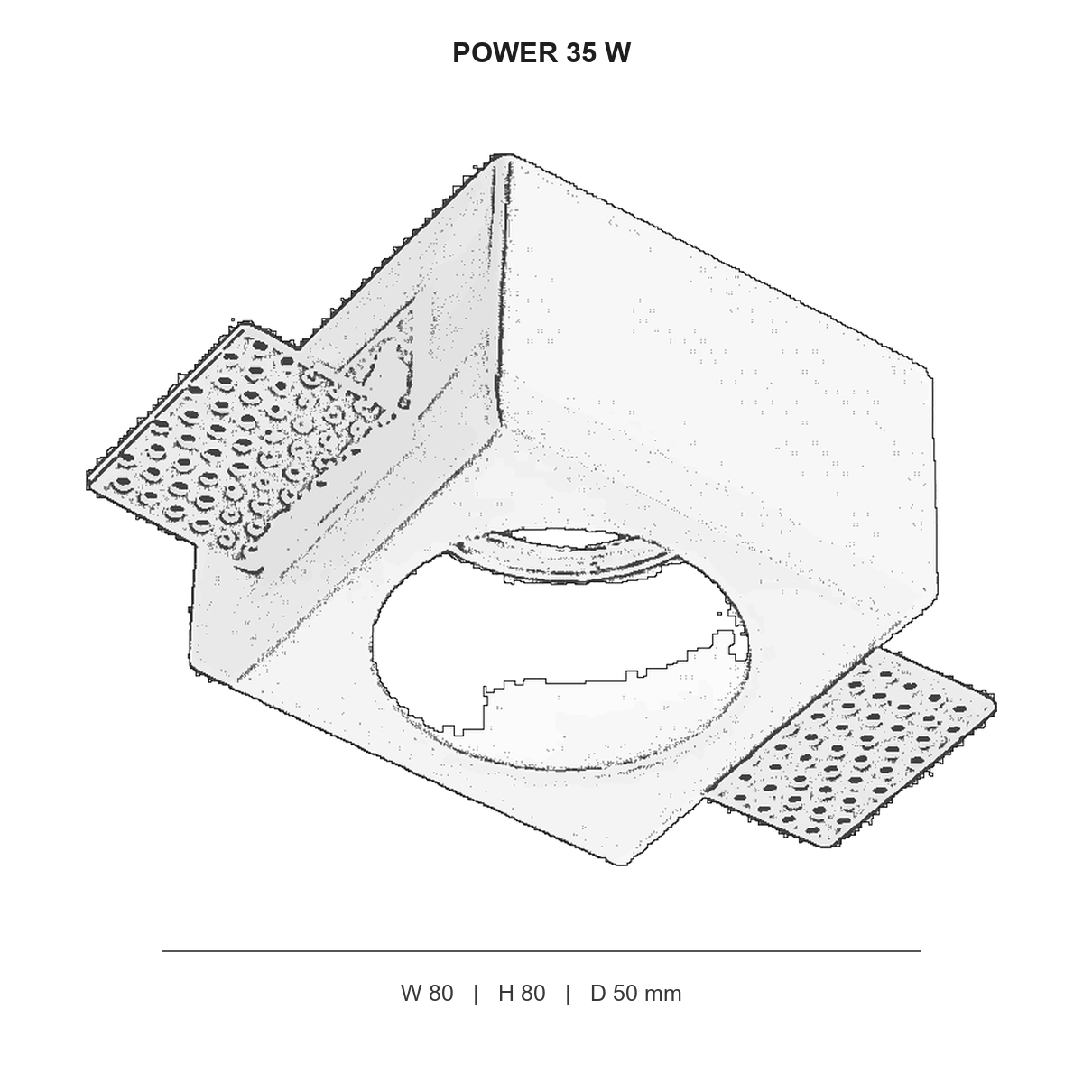 دان‌لایت گچی پولکس technical dimensions