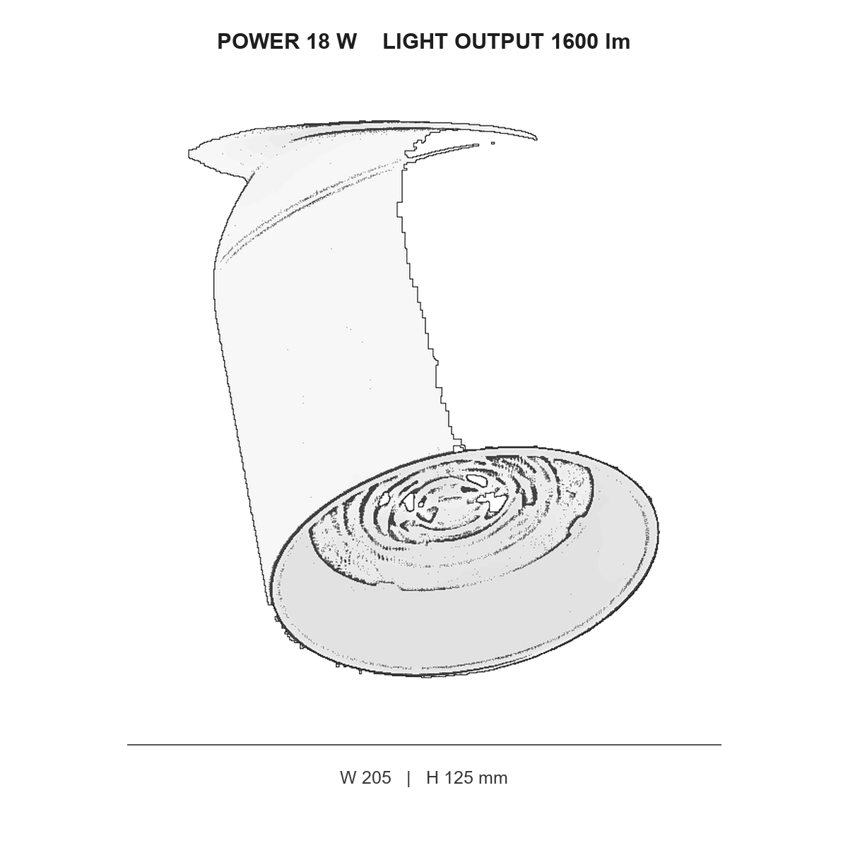 چراغ سقفی دکوراتیو Caror technical dimensions