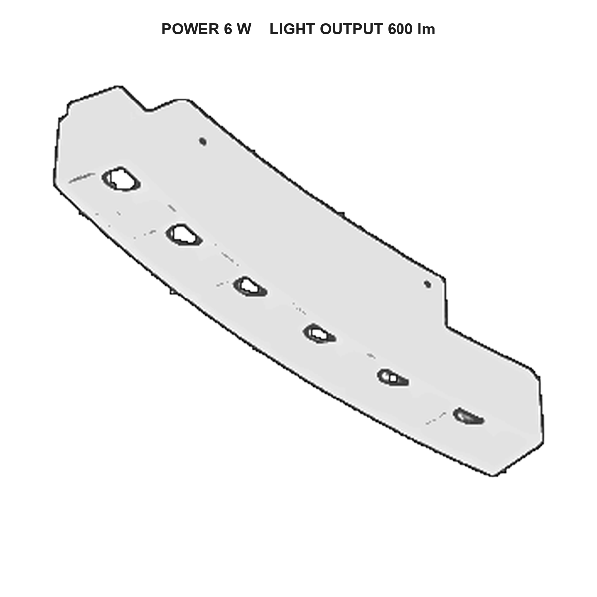 چراغ خطی نقطه‌ای مگنت منحنی technical dimensions