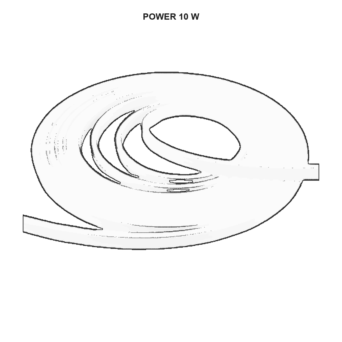 چراغ نئون خطی IP65 technical dimensions