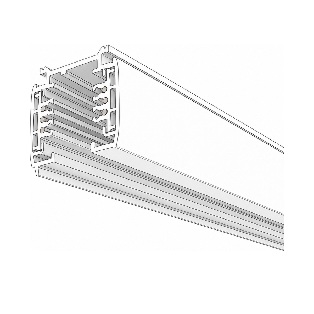 چراغ ریلی روکار 3PH technical dimensions