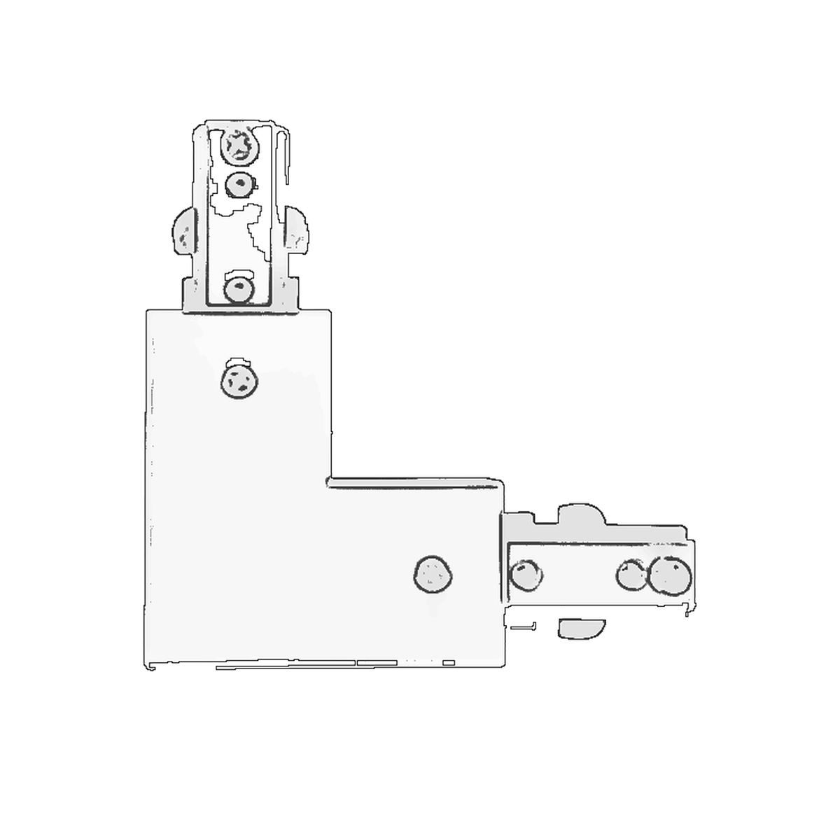 کانکتور ریل تک‌ فاز ال-ریک technical dimensions