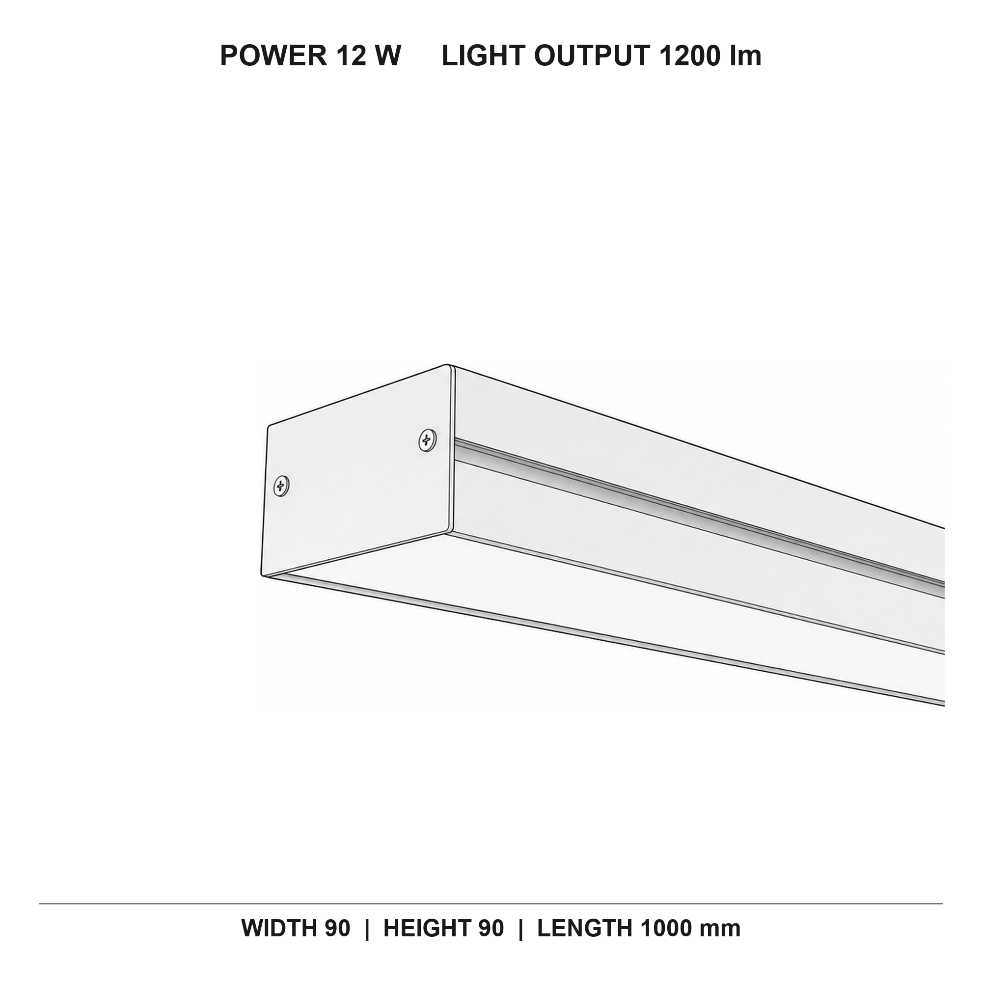 چراغ خطی تریم‌لس MD مینی technical dimensions