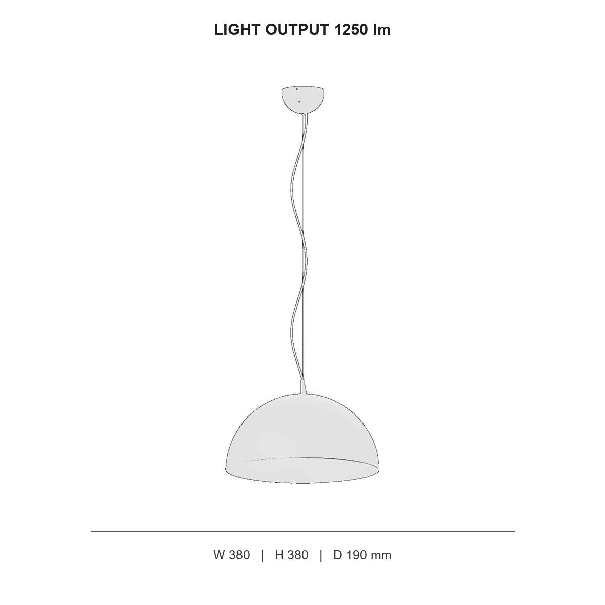 چراغ آویز دکوراتیو LED هلی اسمال technical dimensions